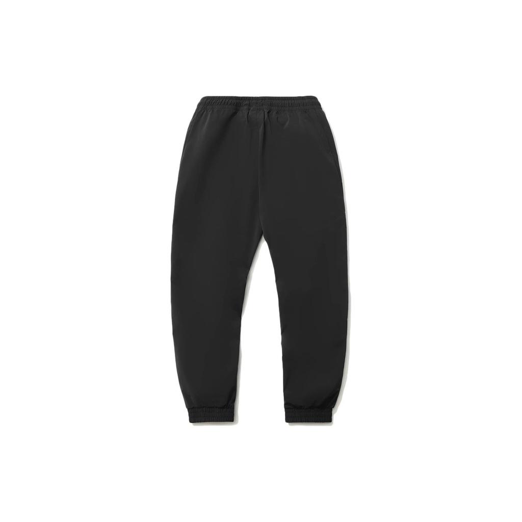 Li Ning Wade Series Logo Print Drawstring Elastic Waist Cuffed Sports Pants Men Pants Black AYKR203-1