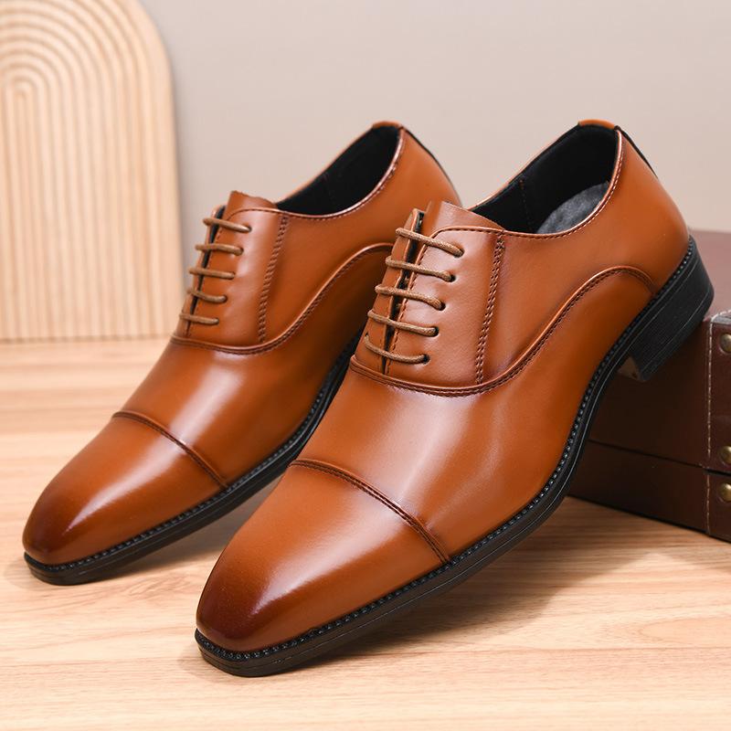 Men's Shoes Black Leather Formal Shoes for Men Oxfords Male Wedding Party Office Business Shoe Man Zapatos De Hombre Plus Size