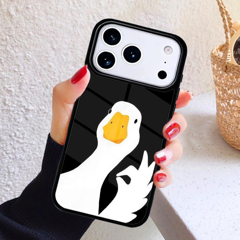 Cartoon Cute Goose Phone Case For iPhone 17 Air 16 15 14 13 12 11 Pro Max Plus