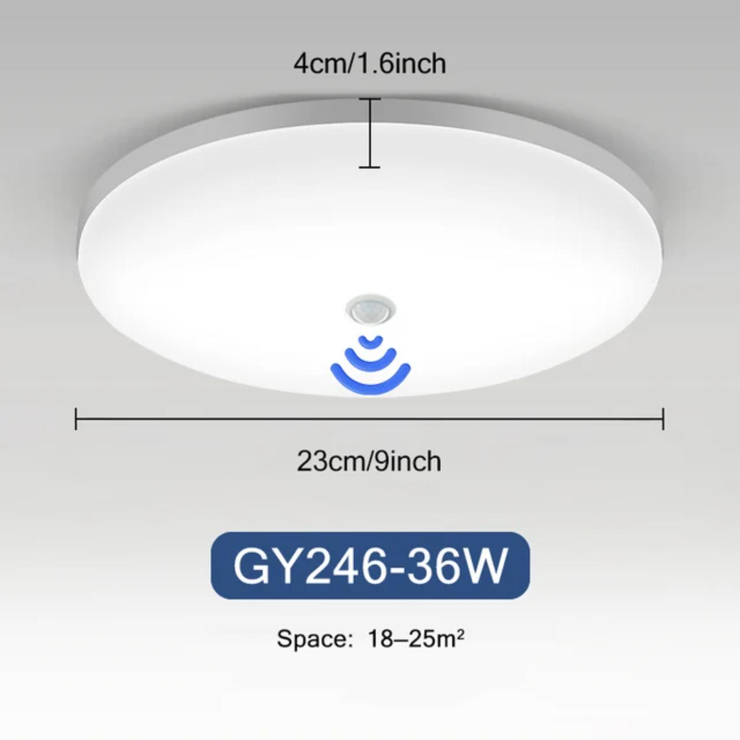 

Новый потолочный светильник с датчиком движения PIR, потолочный ночник 9/13/18/34/36 Вт, 110 В/220 В, светильник для комнаты, коридора, кухни Cold White