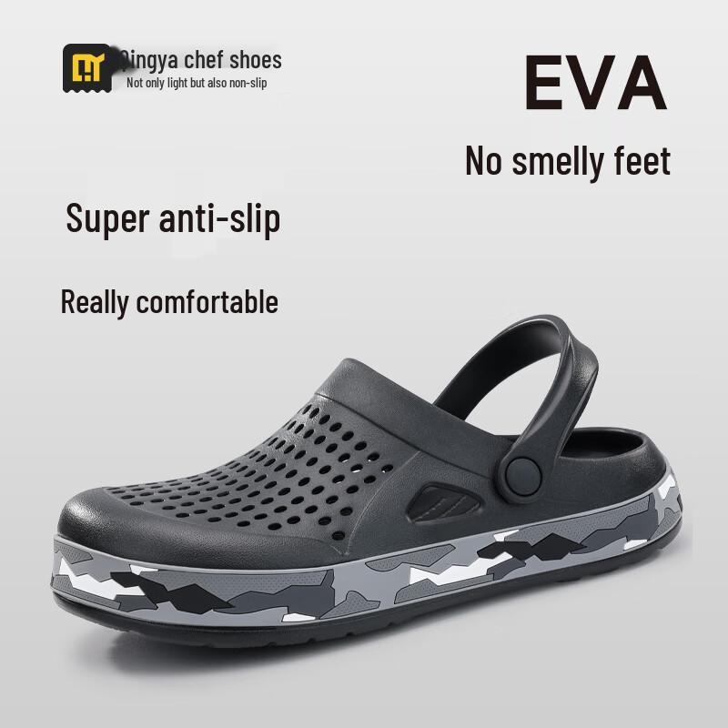 Men s Non-Slip Breathable Chef Clogs 39