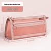 Dual-Layer Mesh Pencil Case: Large Capacity Stationery Bag for Exams and Elementary Students