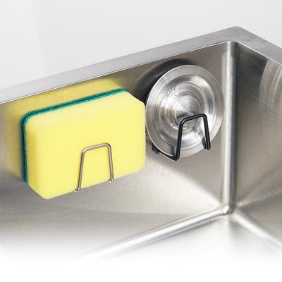 Mutfak Süngerleri Tutucu Kendinden Yapışkanlı Lavabo Süngerleri Drenaj Kurutma Rafı Paslanmaz Çelik Depolama Tutucu Mutfak Lavabo Aksesuarları