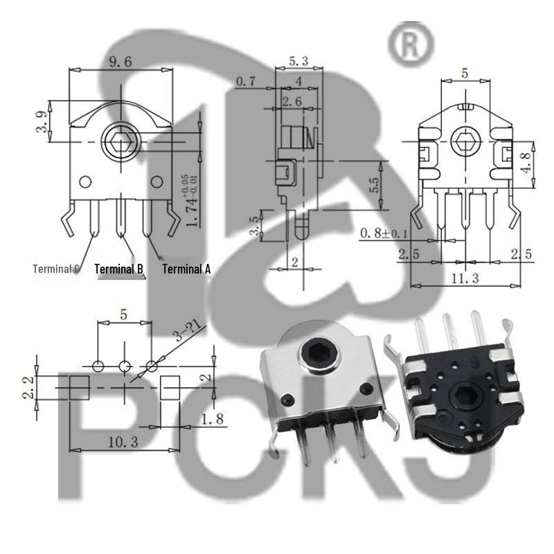 Mouse Wheel Encoder Repair Parts: 4/5/5.5/7/9/11/13MM Rolling Switch Potentiometer