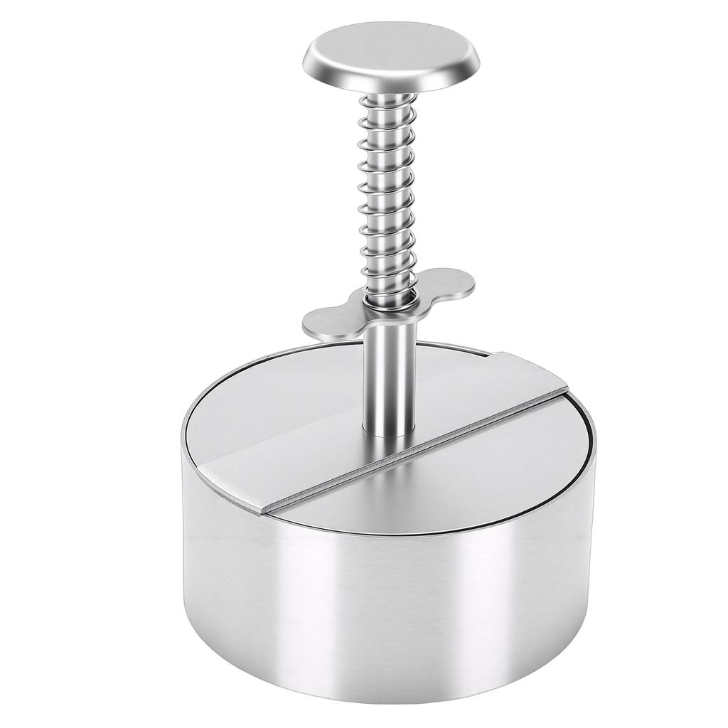 Hamburger Patty Maker 304 Stainless Steel Manual Burger Press Patty Making Mold for Beef Vegetables BBQ 10.15cm 4in
