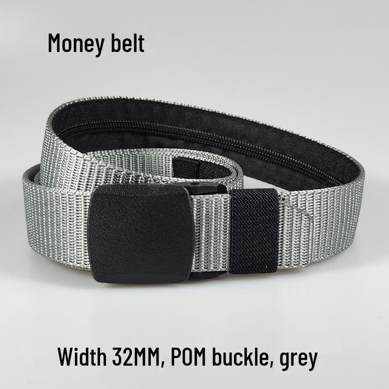 Women's Anti-Theft Tactical Nylon Waist Belt - Outdoor Safety and Money-Hiding Function.