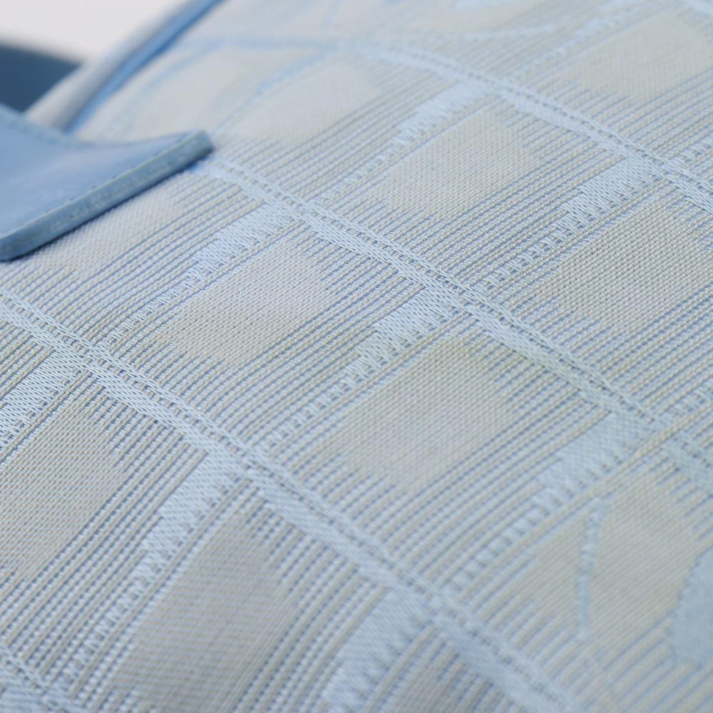 Chanel New Travel Line Handbag A15973 Light Blue Nylon Canvas Women Used