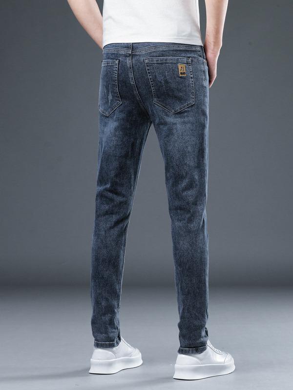 Men's Slim Straight Jeans - Fashion Brand, Versatile for Spring To Autumn, Regular Fit, Long Pants, 2023 Edition.