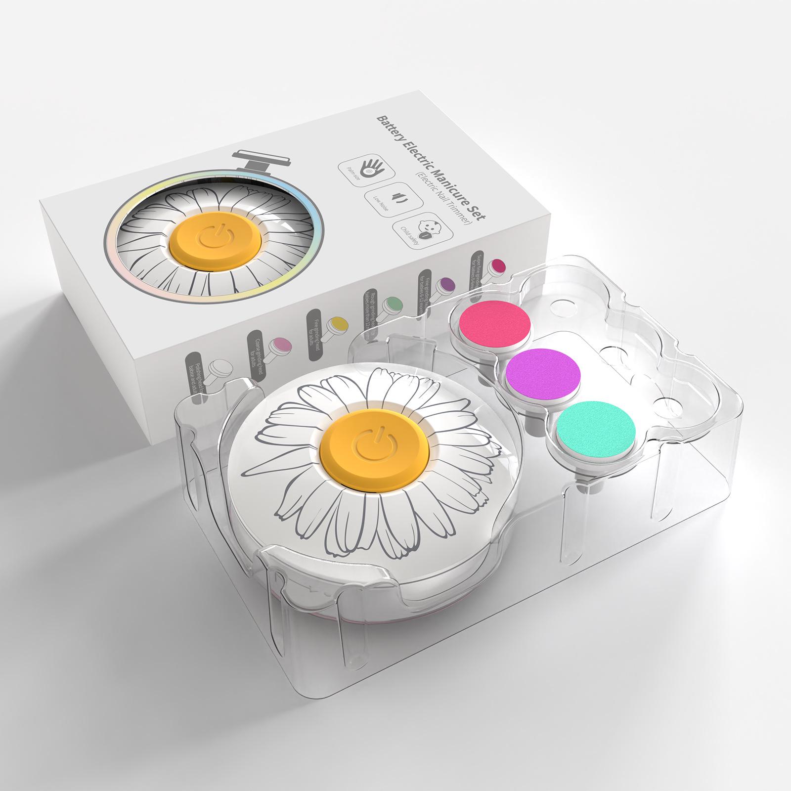 

Электрический набор для стрижки ногтей: 3 шлифовальные головки для младенцев, детей и женщин