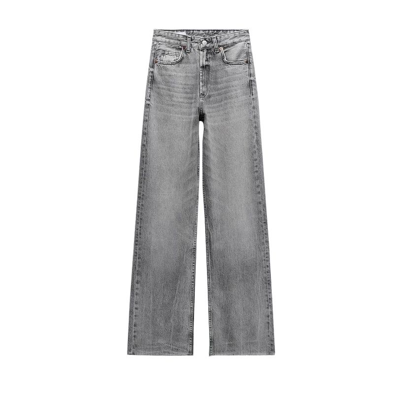 Spring New Trend Easiest for Match Boyfriend Style High Waist Casual Loose Slimming and Wide Leg Denim 6045022