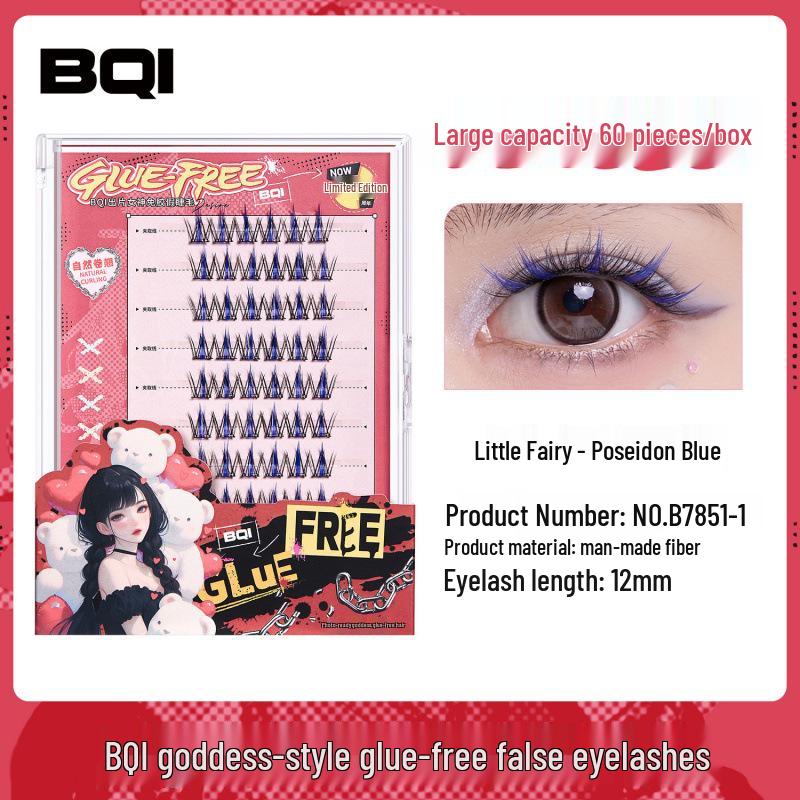 BQI Photo Goddess Glue-Free Colored False Eyelashes for Festivals & Cosplay - Beauty Makeup Tools.
