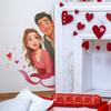 Creative Romantic Valentine's Day Couple Wall Sticker for Bedroom Home Background Decoration Self-Adhesive