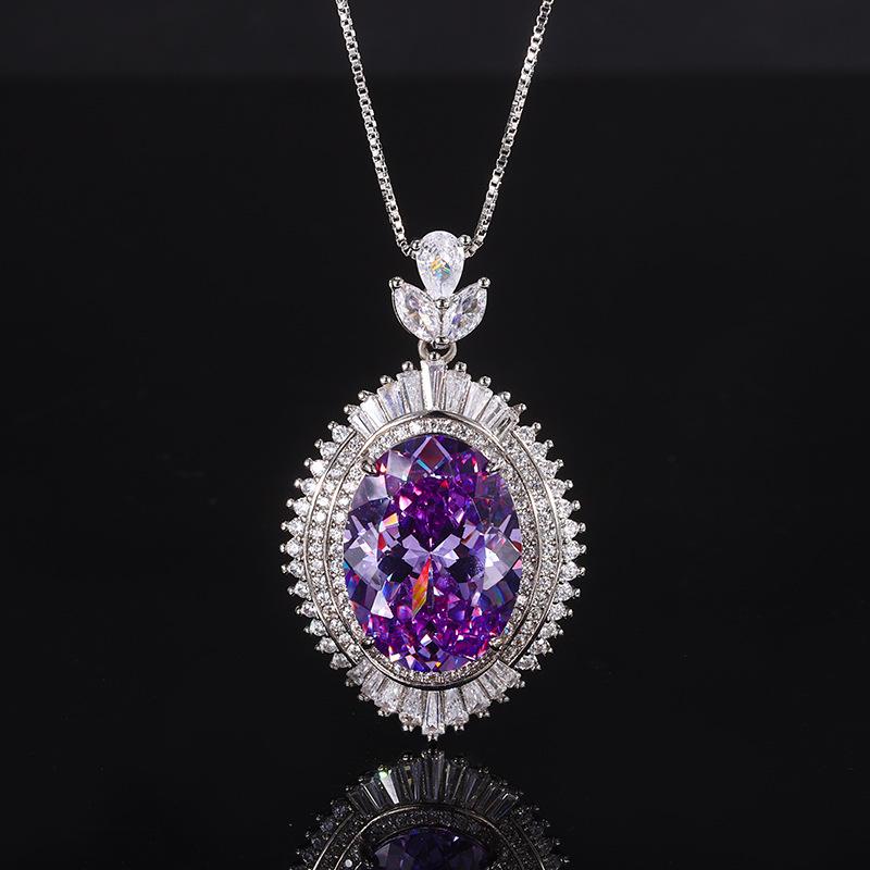 Jewelry Simulation Bird'S Nest Cut Color Treasure High-End Jewelry Set Main Stone 15 * 20-13 * 18