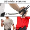 4 Pieces Fishing Lanyards Spring Ropes Anti-Lost Spiral Key Ring Climbing