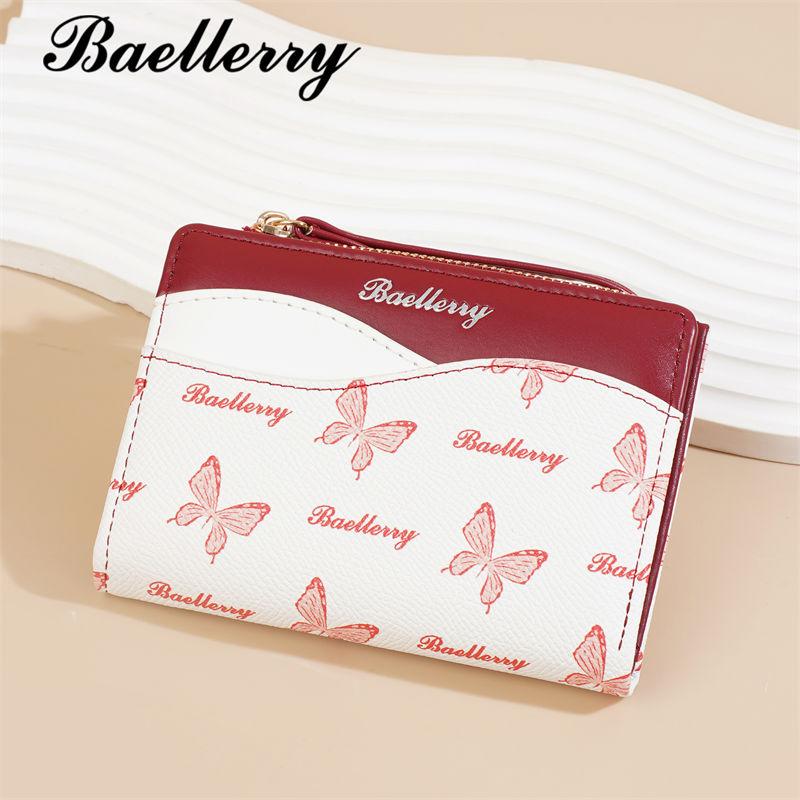 Baellerry Carteiras Curtas Femininas da Moda Porta Cartões Casual para Senhoras Porta Moedas Clássico com Zíper Carteira Dobrável GZW