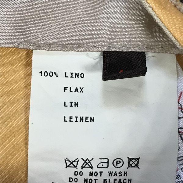 ETRO 100% Linen Tapered Pants Slacks Men's M 46 Inseam 76cm Beige Made In Italy