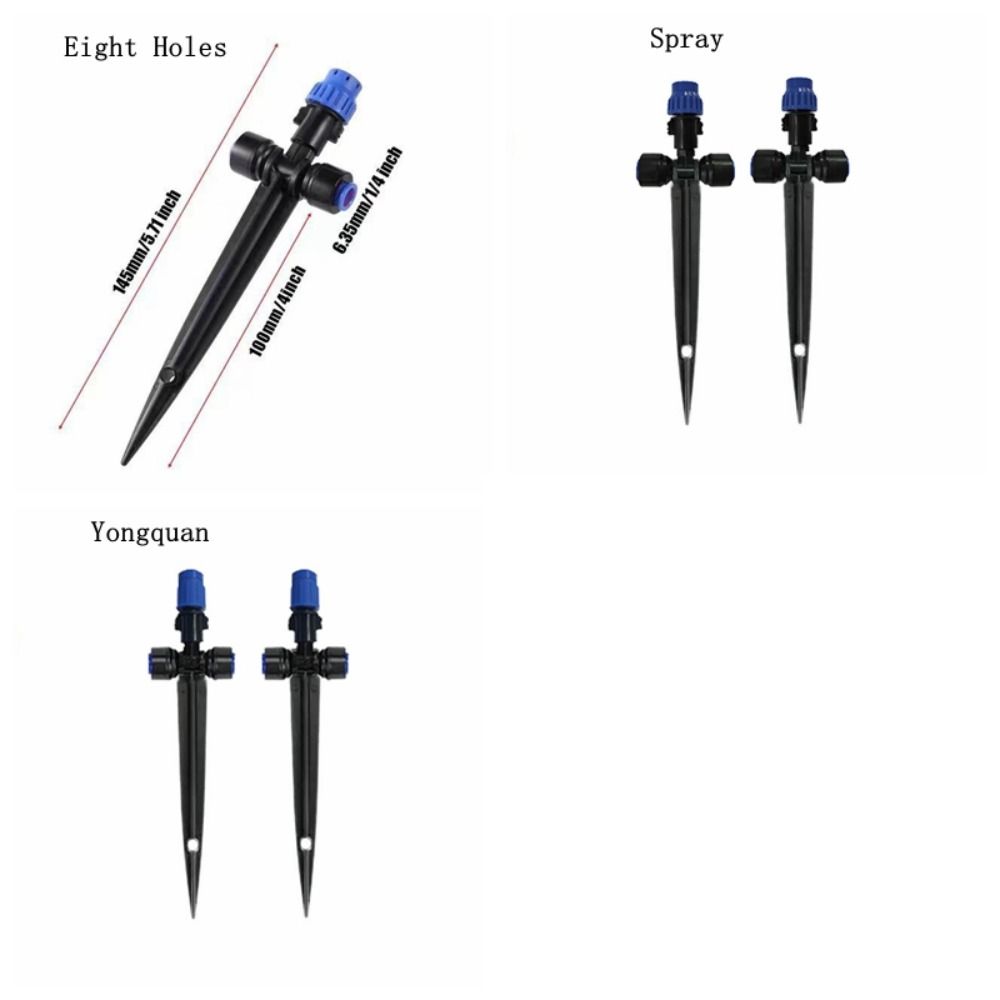 5Pcs 15cm 360degree Sprinkler Tool Quick Insert 8-holes Drippers Atomization Sprayer  Garden