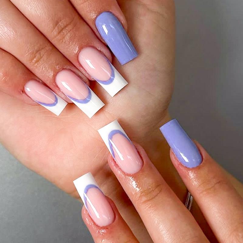 

Minimalist French White Edge Press-On Wearable Nails