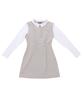 Catharsis Contrast Corset Collar Dress Beige One Size