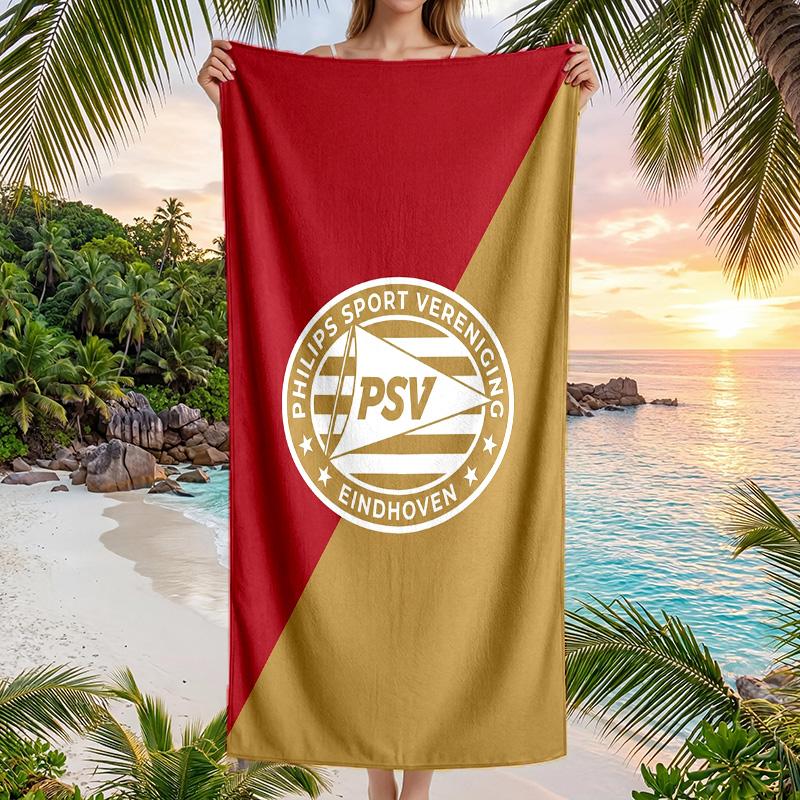 Telo da Spiaggia PSV Eindhoven FC Stampa Asciugatura Rapida Microfibra Assorbente Portatile da Viaggio Asciugamano da Nuoto
