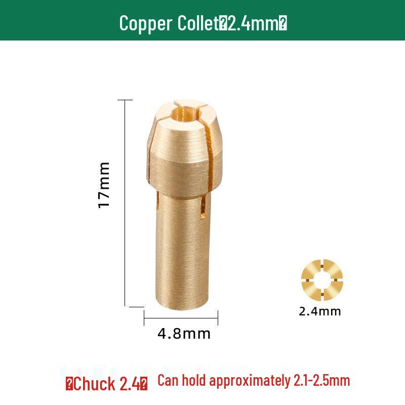 Electric Grinder Accessories: Mini Brass Four-Jaw Chuck, Engraving Chuck, Core Locking Nut Head