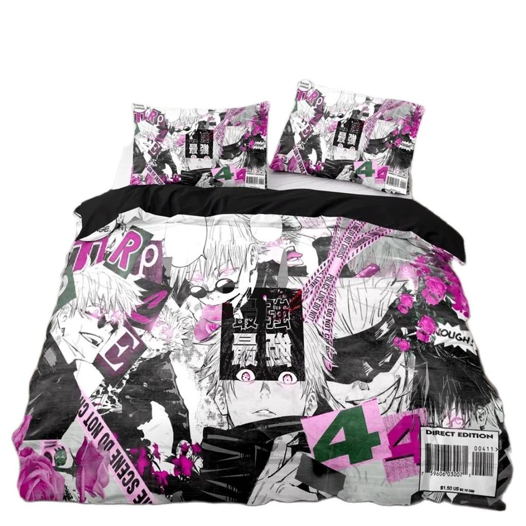 Jujutsu Kaisen Bedding CollectionSatoru Gojo Bedding Collection For Teenagers Boys Adults Famous Anime Duvet Cover Collections