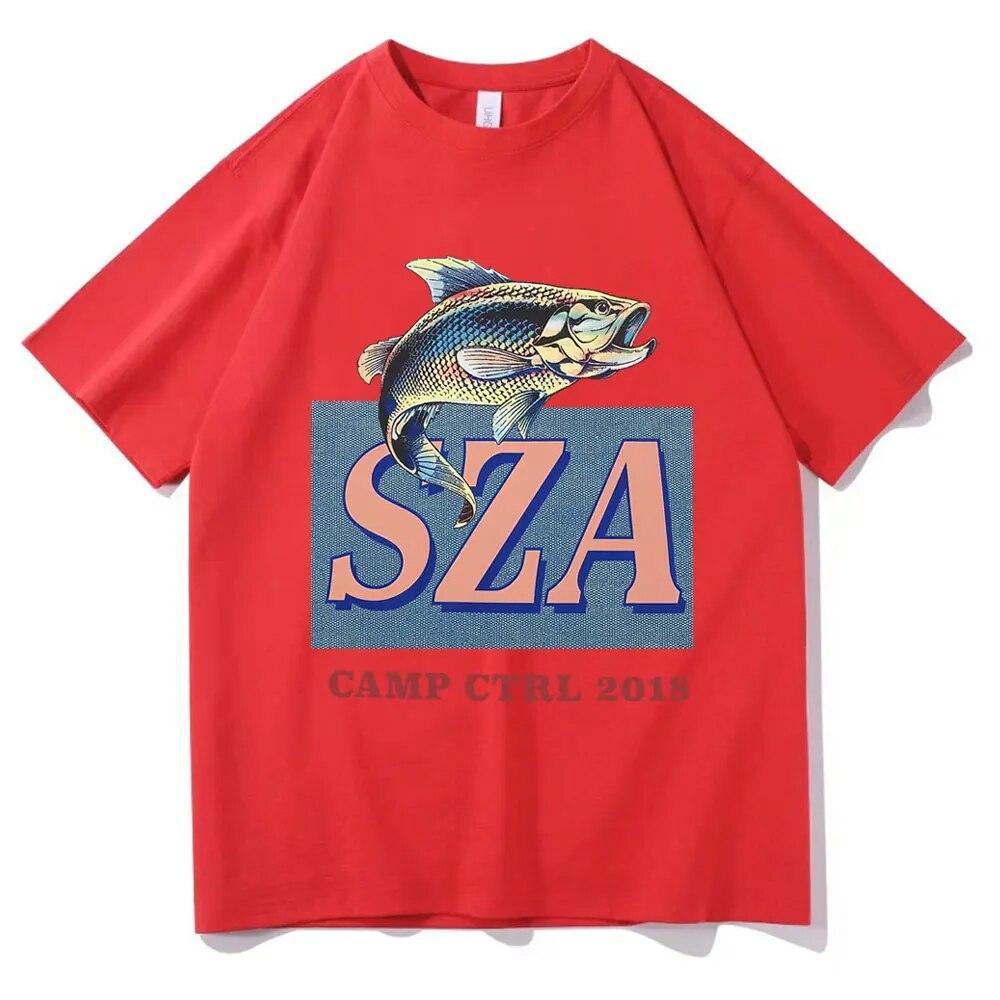 SZA Camp Ctrl 2018 Grafické tričko Módní styl Hip Hop Volná trička Krátký rukáv Bavlna Běžné Unisex Dámské Tričko Streetwear
