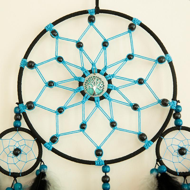 Vintage Black Feathers Dream Catcher Wall Hanging Bedroom Pendants Home Decorations  Handmade Wind Chimes For Birthday Gifts