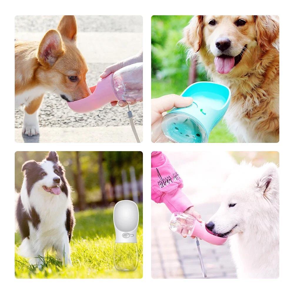 350ML 550ML Portable Pet Dog Water Bottle Travel Puppy Cat Drink Bowl Outdoor Outside Portable Pet Feeder Dispensador