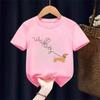 Dachshund Teckel Funny Cute Dog Animal TShirt Kid Girls Short Sleeve Summer Fashion Tshirt Casual Fashion Tee Shirt ONeck Tops