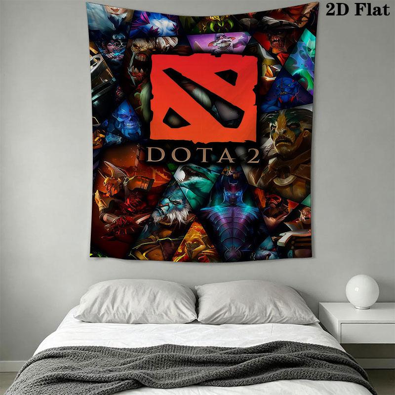 DOTA 2 Wall Hanging Printed Fabric Blanket Decorative Tapestries for Bedroom Living Room Home Decor