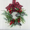 Christmas Cabinet Wreath Pine Needles Berries Pine Cones Decor Kitchen Shelves Indoor Outdoor Garland