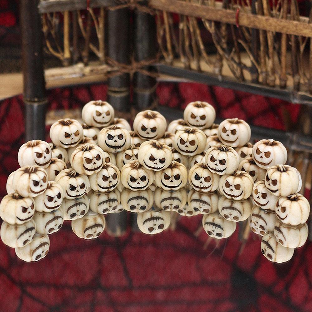 Resin Mini For Halloween Pumpkins with Grimace Faces Set of 20 for DIY Crafts Seasonal Decor and Dollhouse Accessories