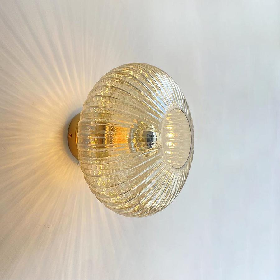 Postmodern Bauhaus Glass Wall Lamp for Bedroom or Hotel Ambiance