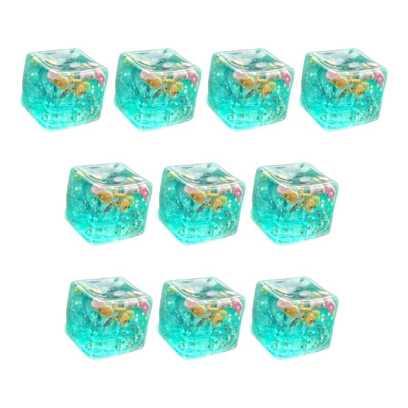 

10pcs Soft Sensory Squeeze Cubes Stress Relief Toy For Adult Kids Office Use Ocean Theme Decompression Toy for Relax 1