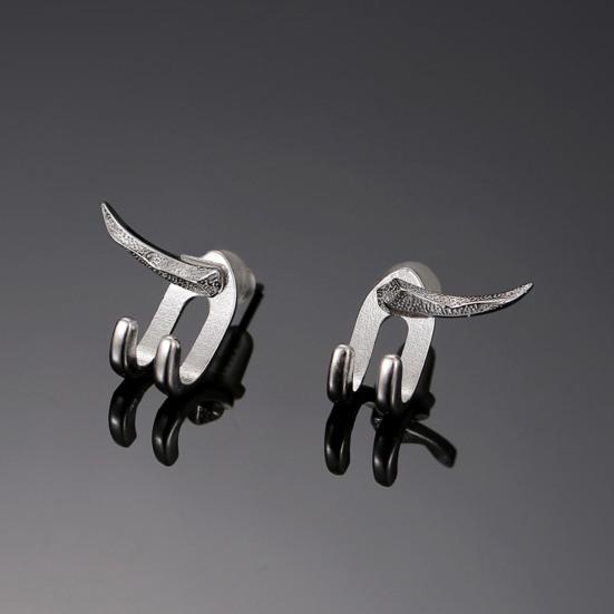 Punk Hip Hop Detachable 2-Claw Hook Personality Gift Cool Simple Style Men Earrings