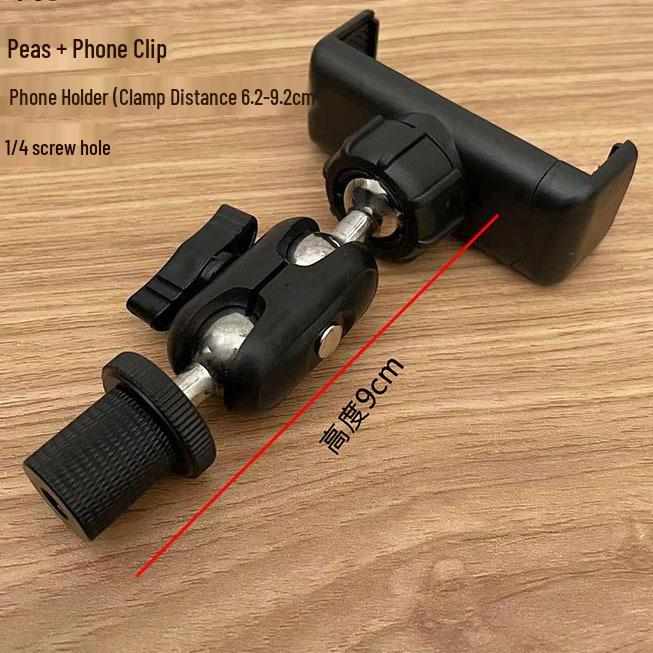 Universal 360° Ball Head Phone Holder for Live Streaming Ball Head Phone Clip