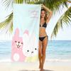 New Cute Rabbit Printed Microfiber Beach Towel Quick Dry Soft Bath Towel For Kids