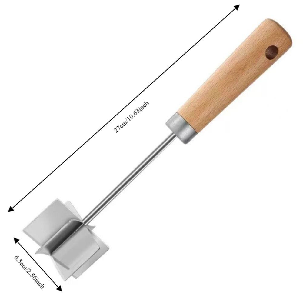 Manual Stainless Steel Meat Chopper Handheld Beef Masher Durable Food Grinder  Patty