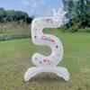 Birthday Number Balloon White Standing 32 Inch Happy Birthday Printed Aluminum Film Birthday Party Crown Balloon