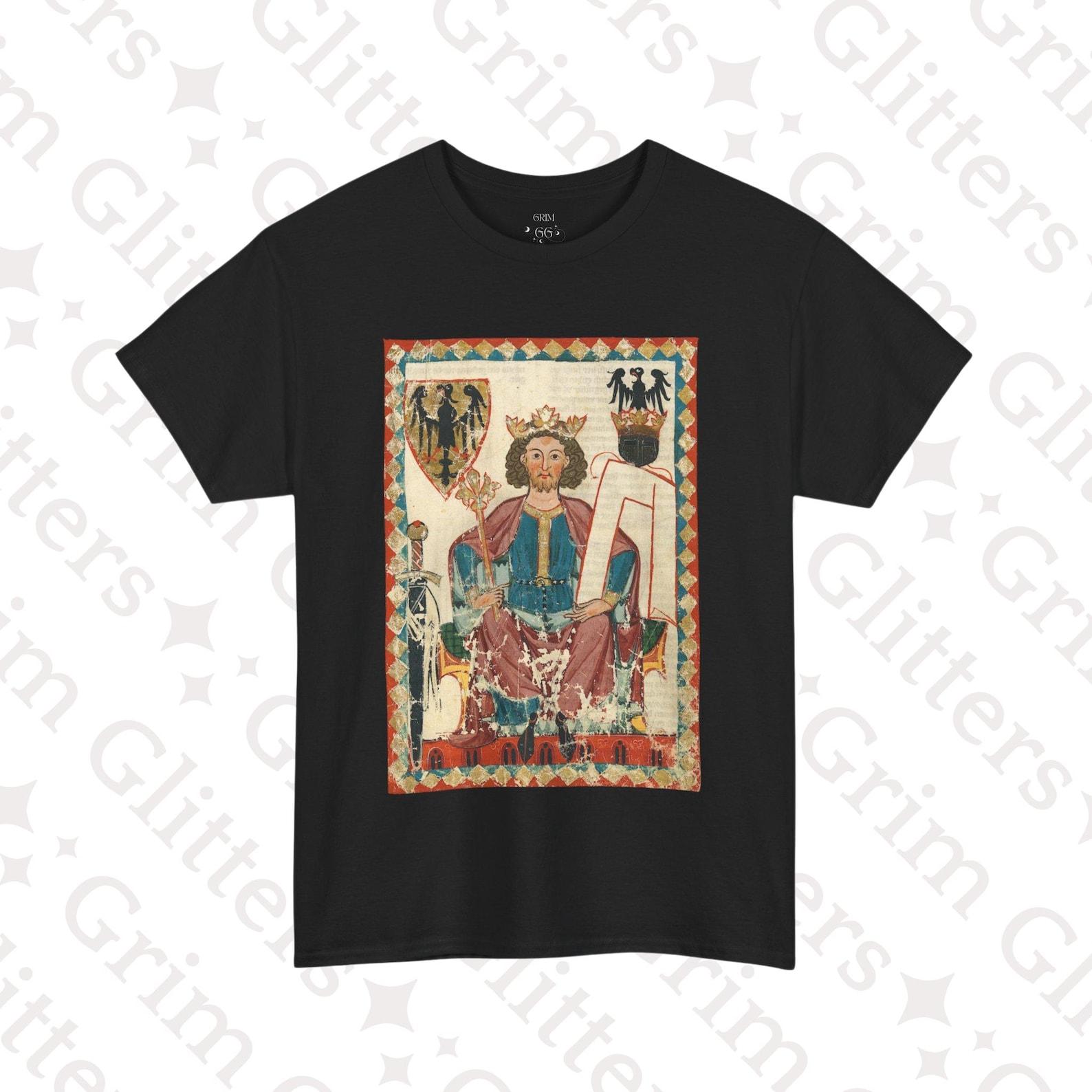 Emperor Heinrich VI T-Shirt: Medieval German Art, Codex Manesse Tee XL
