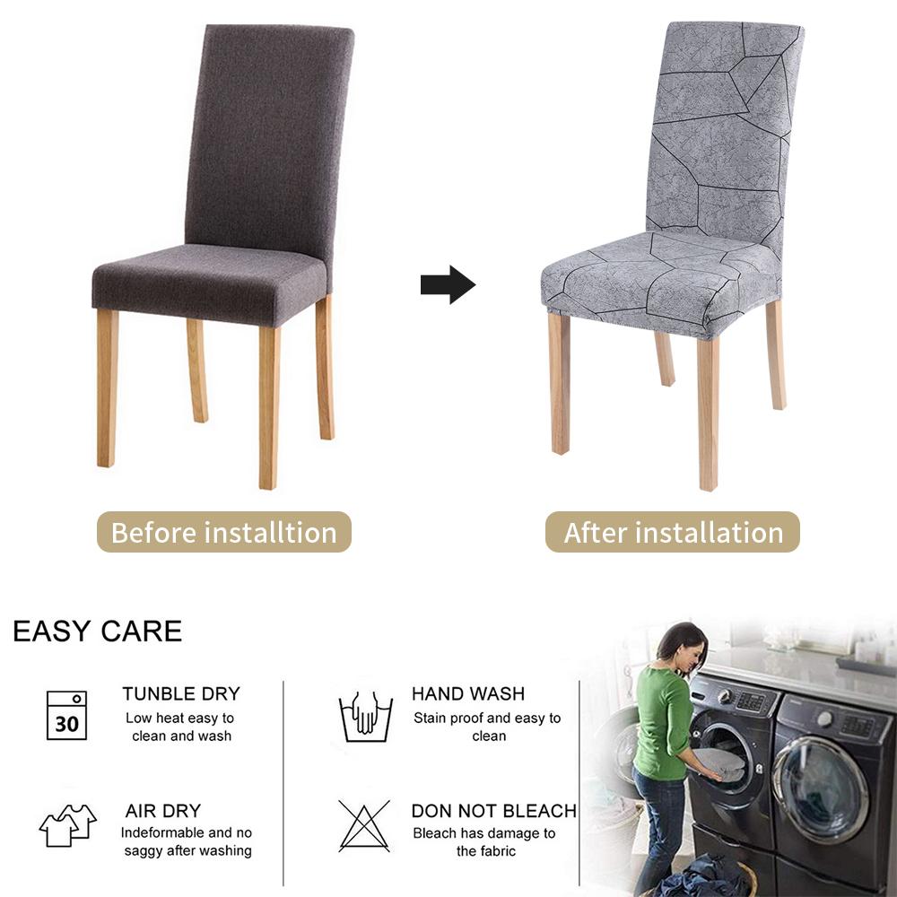 Elastic Dining Chair Cover Home Wedding Chair Cushion Removable Slipcovers Protector Anti -Dust Furniture Decor For Banquet Party