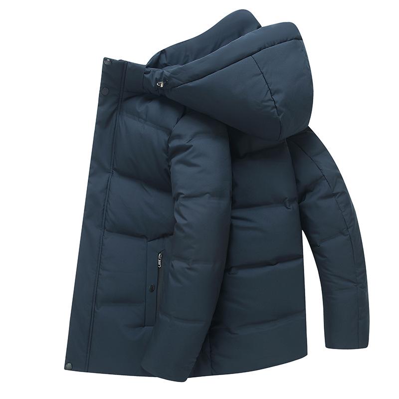 

Men’s Middle-aged & Elderly Lightweight White Duck Down Jacket - Short, Loose, Plus Size, Thickened for Dad 2XL (145-160 jin) ціан