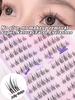 Brown Lashes New Type 10 Rows Glue Free Lashes Easy Application Eyelashes Reusable Lash Clusters with No Glue Needed