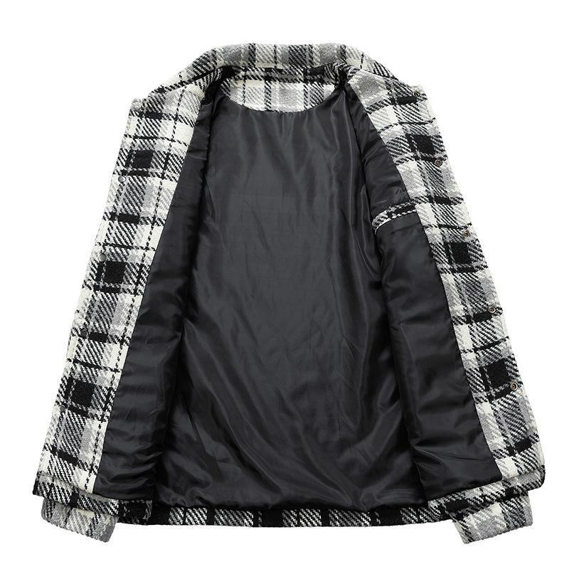 Japanese Retro Plaid Jacket Men's Small Fragrant Jacket Versatile Loose Casual Jacket Men's Top