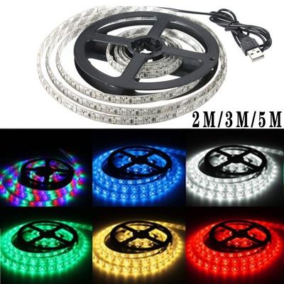 2m/3m/5m SMD 3528 LED USB Flexible Streifen Licht TV Hintergrund Beleuchtung IP65 Weihnachten DIY dekorative Lampe