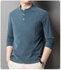 Chinesischer Stil Zwei-Knopf Fleece Stehkragen Langarm Herren Hoodie - Herbst/Winter Dick Warm Lässig Oberteil