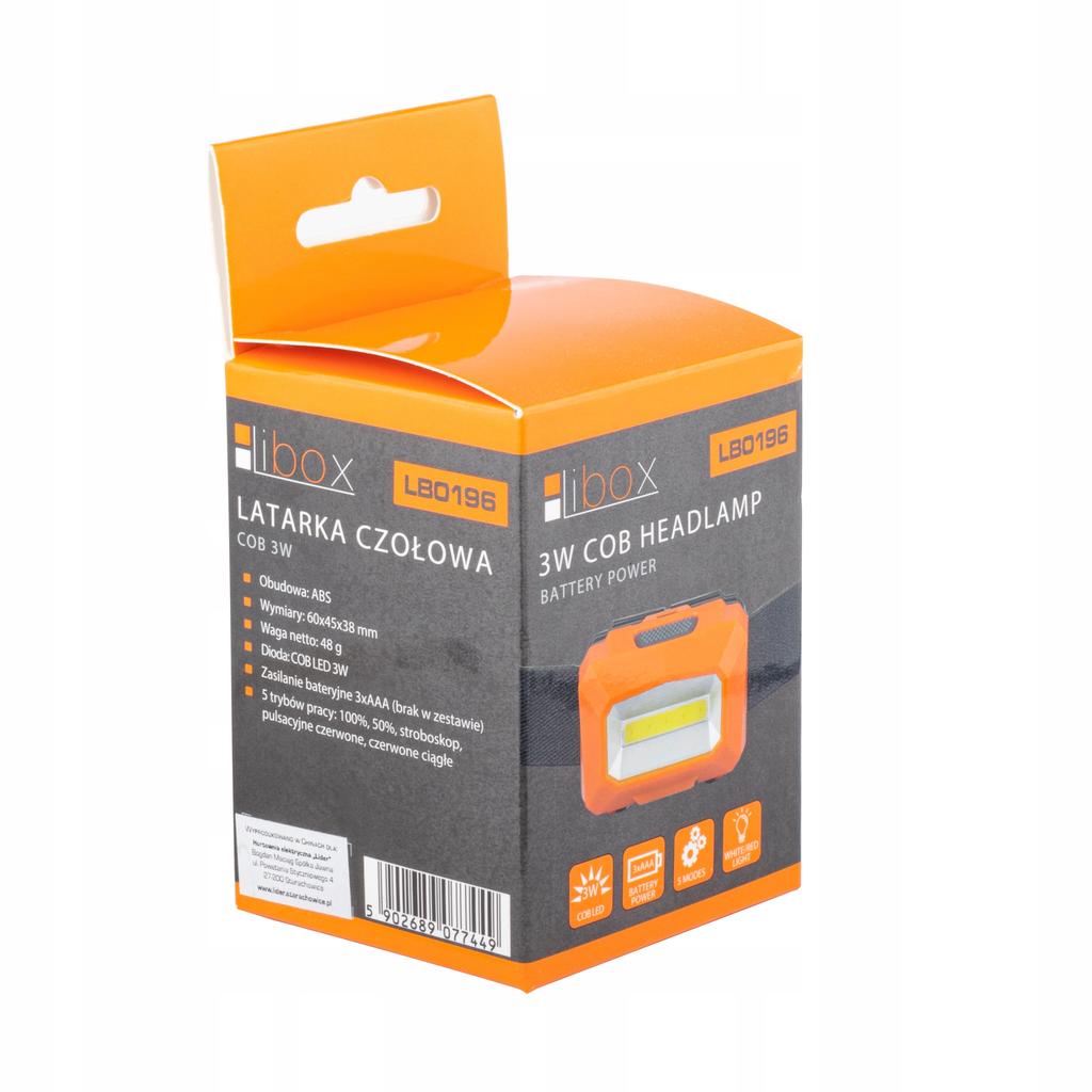 3W COB Battery Headlamp LB0196 LIBOX