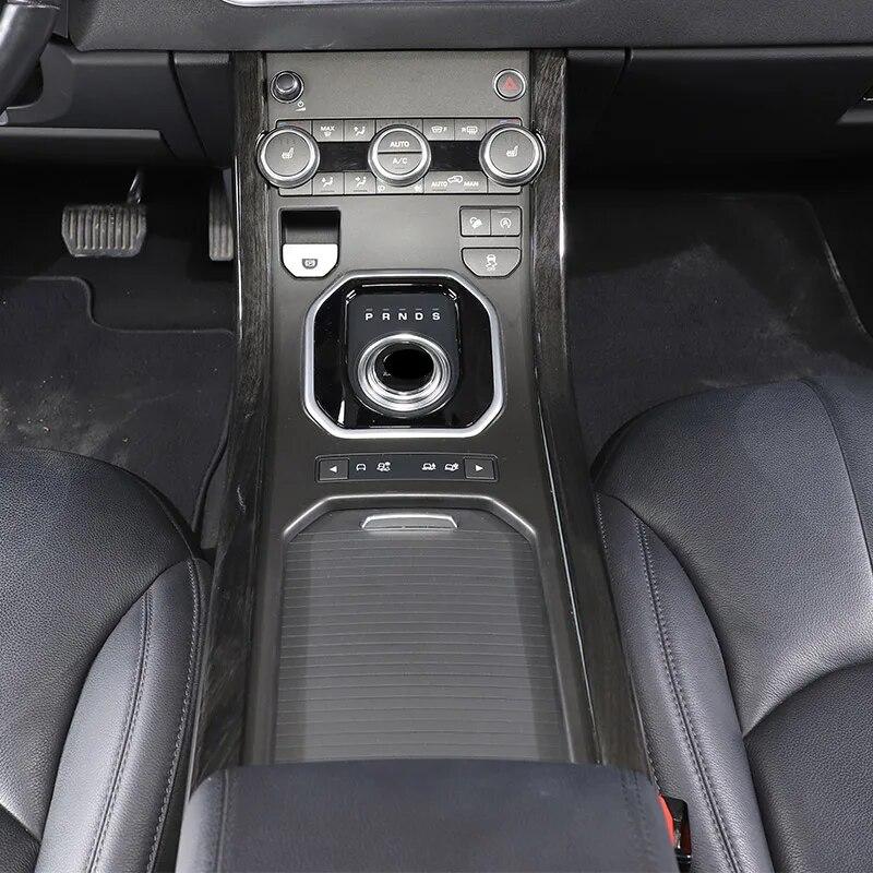 For Land Rover Range Rover Evoque 2012-2018 ABS Carbon fiber/Silver Car Center Control Side Trim Strip Sticker Car Accessories