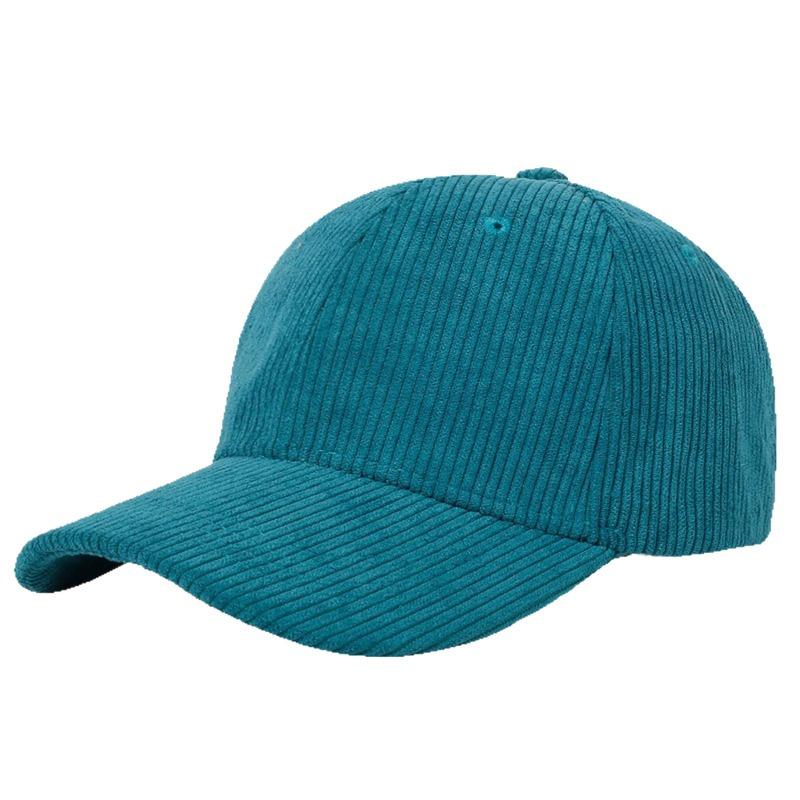 Hat men's autumn and winter corduroy baseball cap women's retro solid color cap casual couple hat